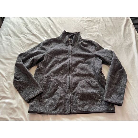 Coldwater Creek Grey Full Zip Jacket Woman’s Size Large (14) - Picture 1 of 12